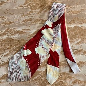 40s strawberry Fields Satin Novelty Tie